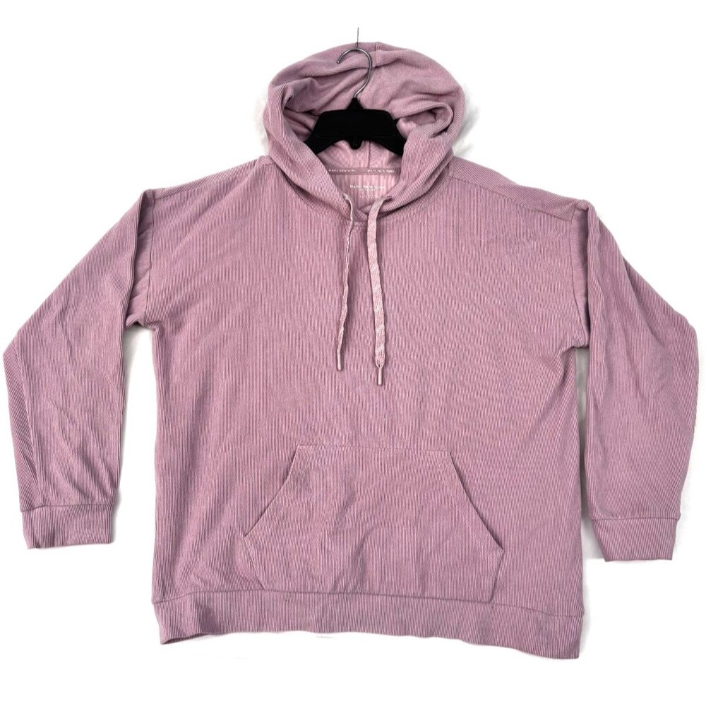 Marc New York Women’s Large Hoodie Mauve Pink Pullover Sweatshirt Kangaroo Pocke